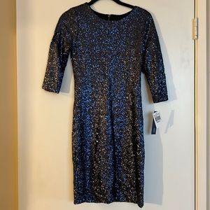 AQUA SEQUIN DRESS